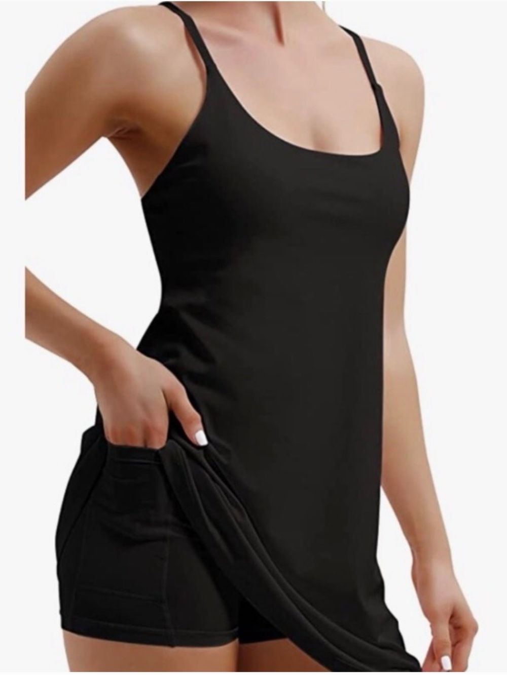 PINK Victoria's Secret Black Spaghetti Strap Tank